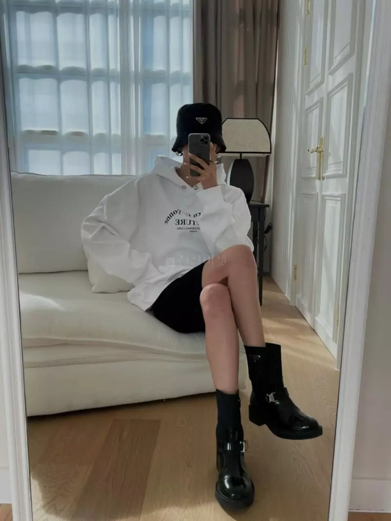 Gentlewoman - Korean Women Fashion - #momslook - Mocha hoody Tee - 3