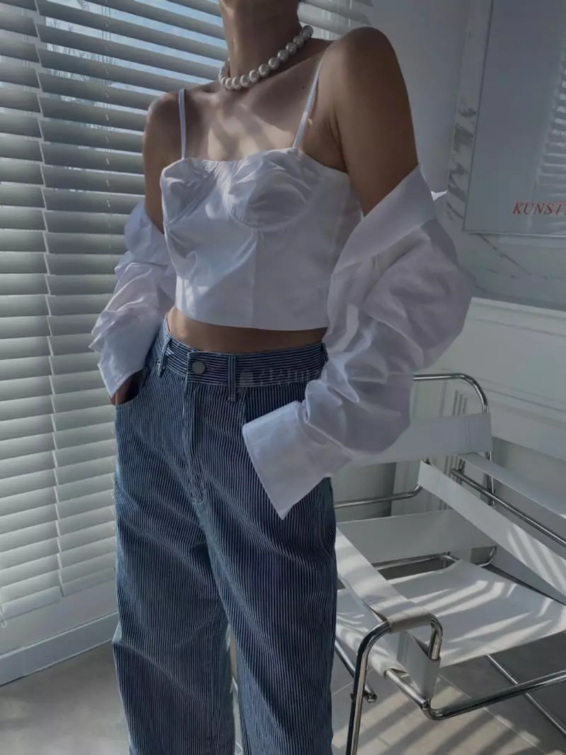 Gentlewoman - Korean Women Fashion - #vintagekidsstyle - Reming Sleeveless Shirt set - 4