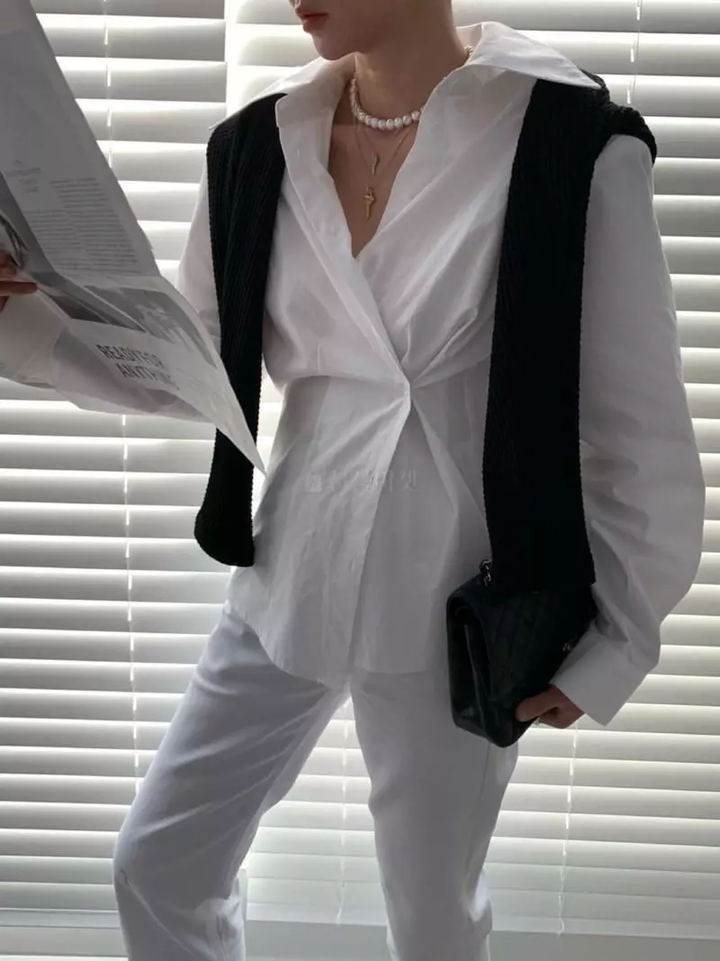 Gentlewoman - Korean Women Fashion - #romanticstyle - Life Shirt - 4