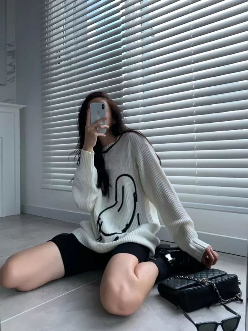 Gentlewoman - Korean Women Fashion - #shopsmall - Embroidery Knit Tee - 3