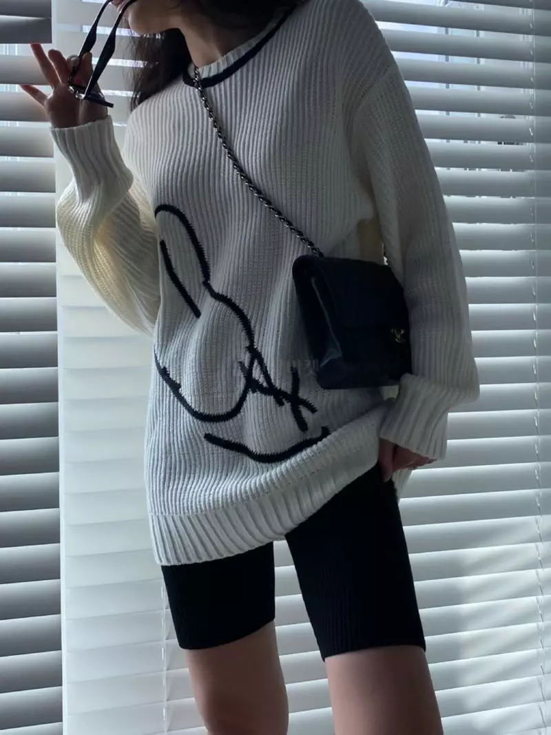 Gentlewoman - Korean Women Fashion - #shopsmall - Embroidery Knit Tee - 4