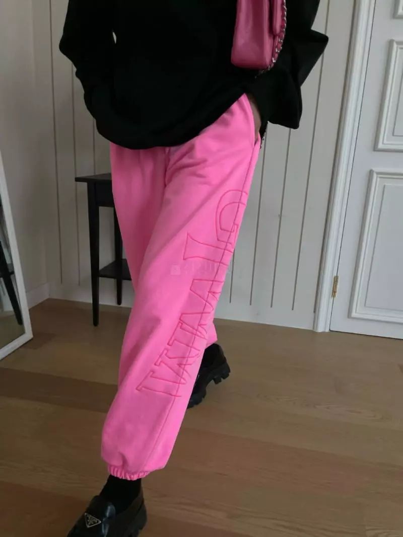 Gentlewoman - Korean Women Fashion - #vintageinspired - Vivid Jogger Pants - 3