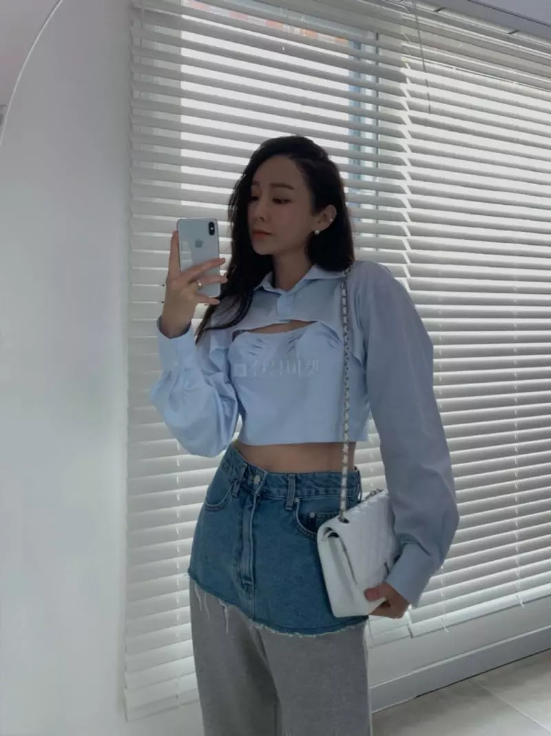 Gentlewoman - Korean Women Fashion - #vintageinspired - Reming Sleeveless Shirt set - 2
