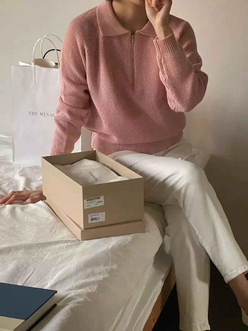 Glow Approach - Korean Women Fashion - #momslook - Knit Tee - 2
