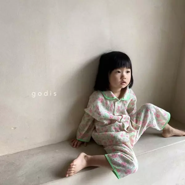 Godis - Korean Children Fashion - #childofig - Neon Flower Pajamas - 4