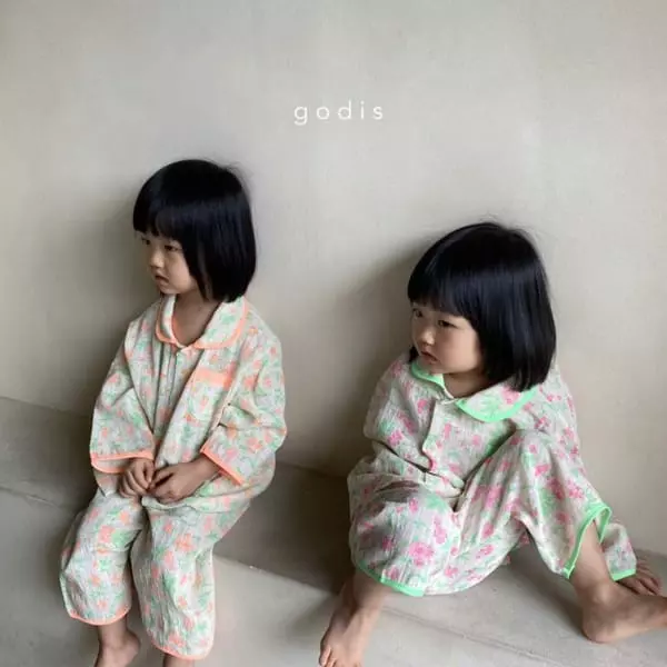 Godis - Korean Children Fashion - #kidsstore - Neon Flower Pajamas - 9
