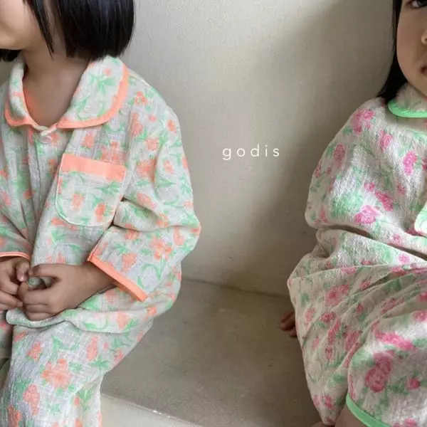 Godis - Korean Children Fashion - #kidzfashiontrend - Neon Flower Pajamas - 10