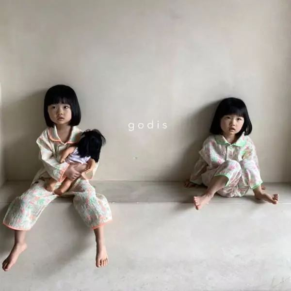 Godis - Korean Children Fashion - #stylishchildhood - Neon Flower Pajamas - 2