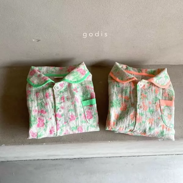 Godis - Korean Children Fashion - #toddlerclothing - Neon Flower Pajamas