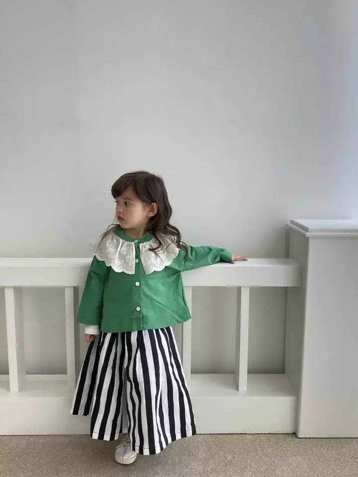 Green Tomato - Korean Children Fashion - #Kfashion4kids - Stripes Skirt Pants