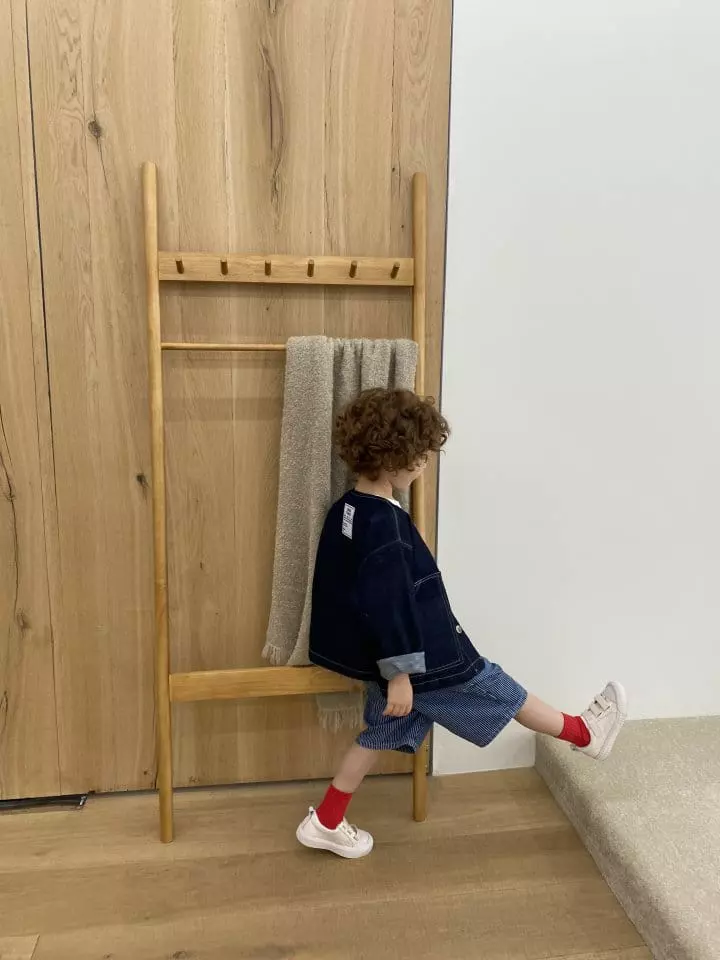 Green Tomato - Korean Children Fashion - #kidzfashiontrend - Round Jacket Denim - 2