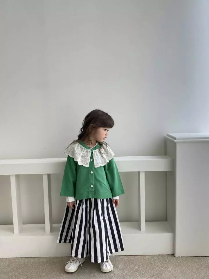 Green Tomato - Korean Children Fashion - #littlefashionista - Stripes Skirt Pants - 2