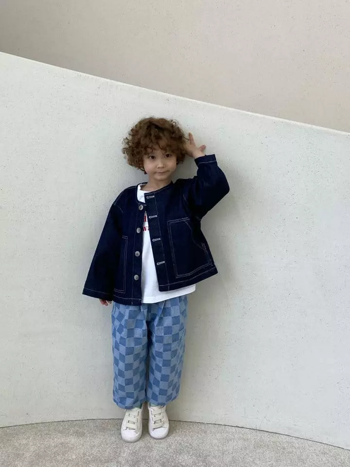 Green Tomato - Korean Children Fashion - #Kfashion4kids - Round Jacket Denim - 4
