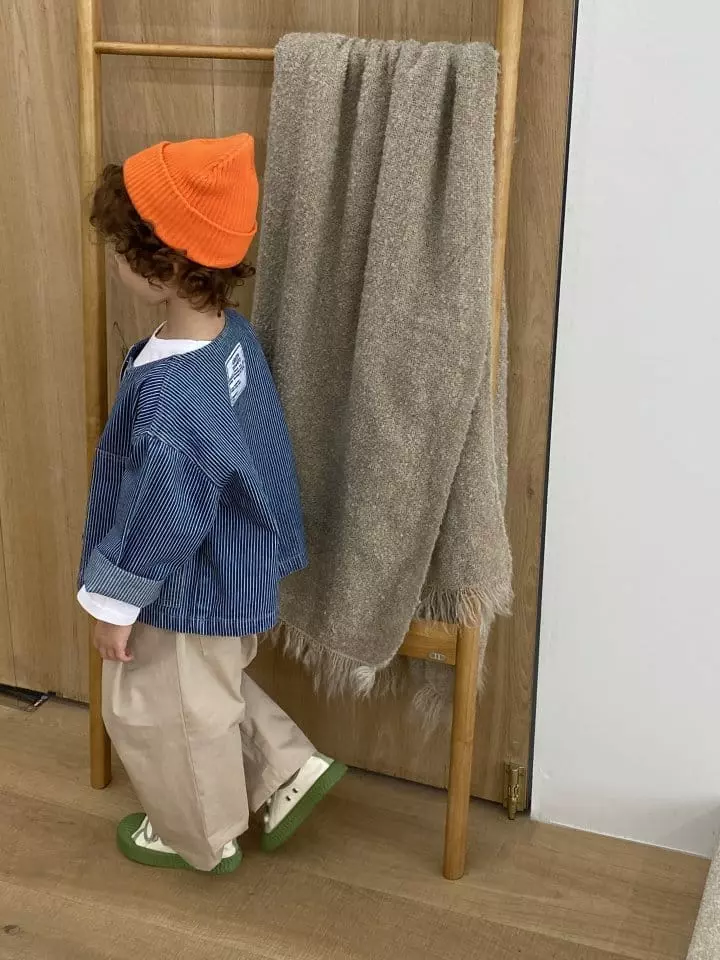 Green Tomato - Korean Children Fashion - #littlefashionista - Round Jacket Stripes - 3