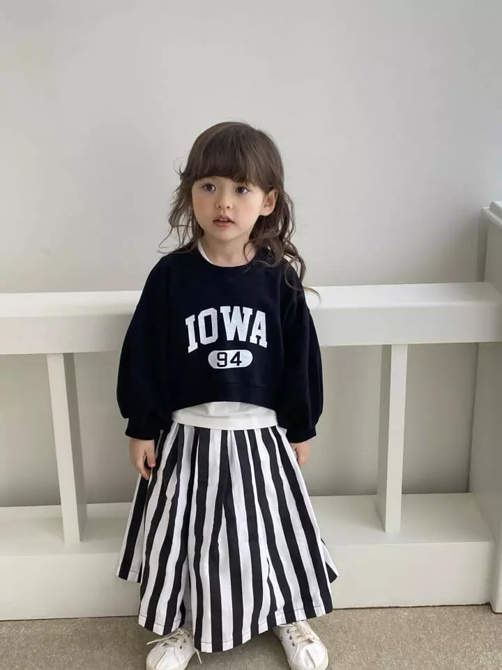 Green Tomato - Korean Children Fashion - #prettylittlegirls - Stripes Skirt Pants - 5