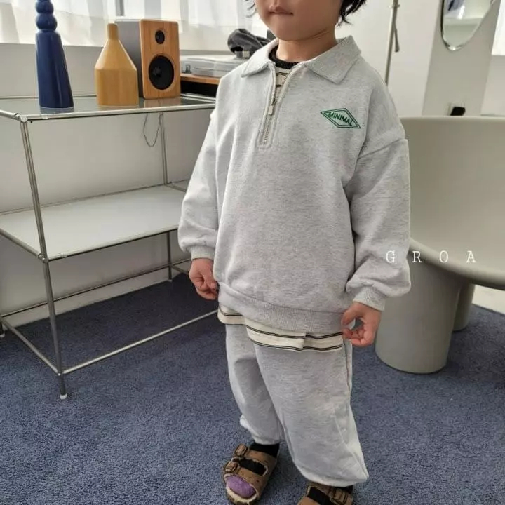Groa - Korean Children Fashion - #childrensboutique - Half Zip-up Sweatshirt - 10