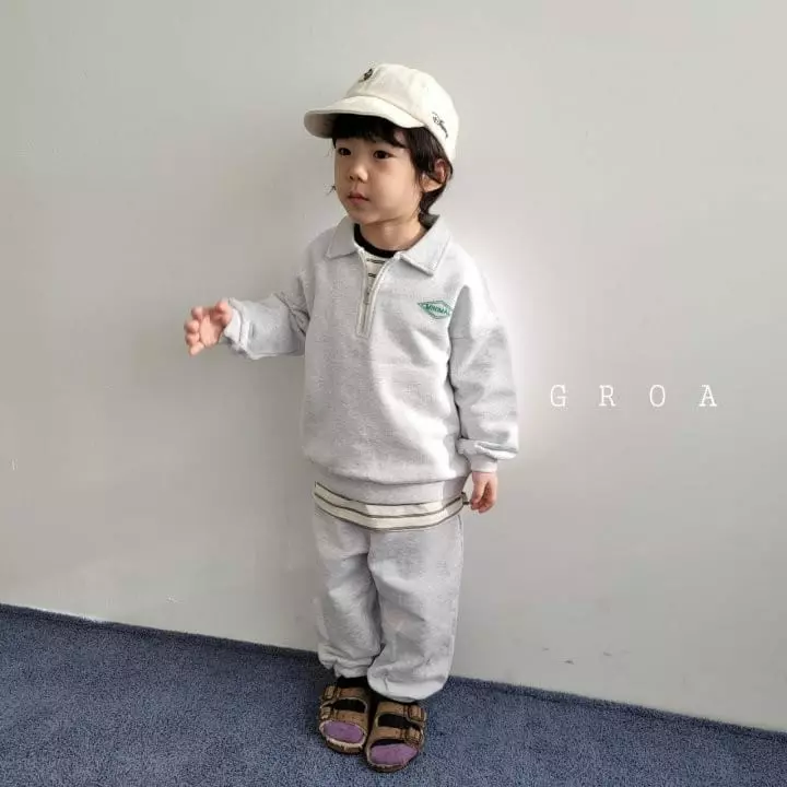 Groa - Korean Children Fashion - #discoveringself - Half Zip-up Sweatshirt - 12