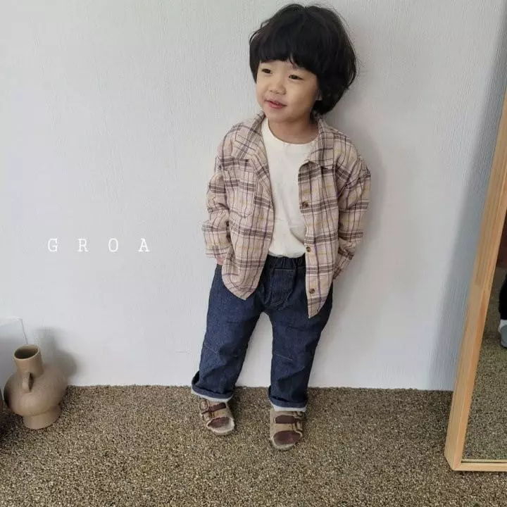 Groa - Korean Children Fashion - #fashionkids - Check Shirt