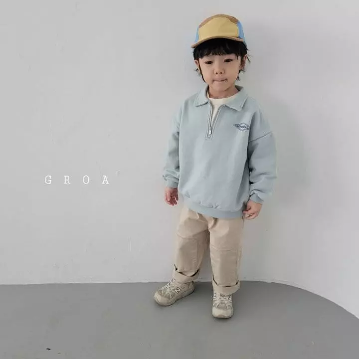Groa - Korean Children Fashion - #magicofchildhood - Half Zip-up Sweatshirt - 3