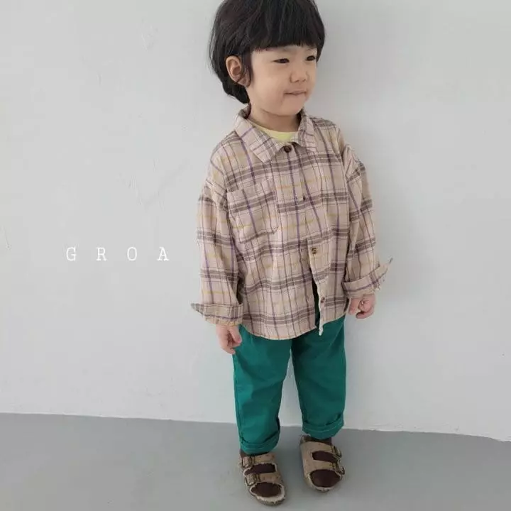 Groa - Korean Children Fashion - #prettylittlegirls - Check Shirt - 9
