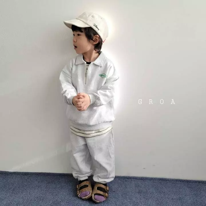Groa - Korean Children Fashion - #stylishchildhood - Half Zip-up Sweatshirt - 8