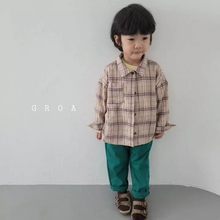 Groa - Korean Children Fashion - #todddlerfashion - Check Shirt - 10