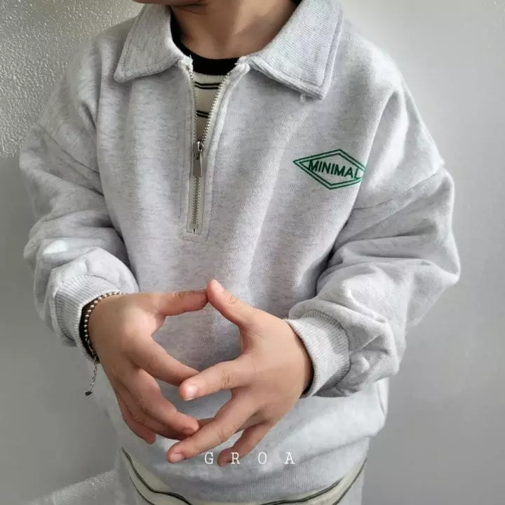 Groa - Korean Children Fashion - #toddlerclothing - Half Zip-up Sweatshirt - 7