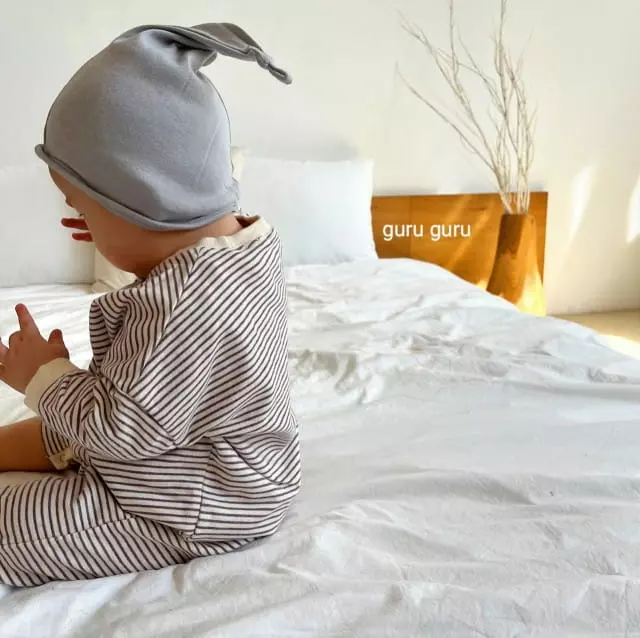 Guru Guru - Korean Baby Fashion - #babyboutique - Stripes Box Bodysuit - 10