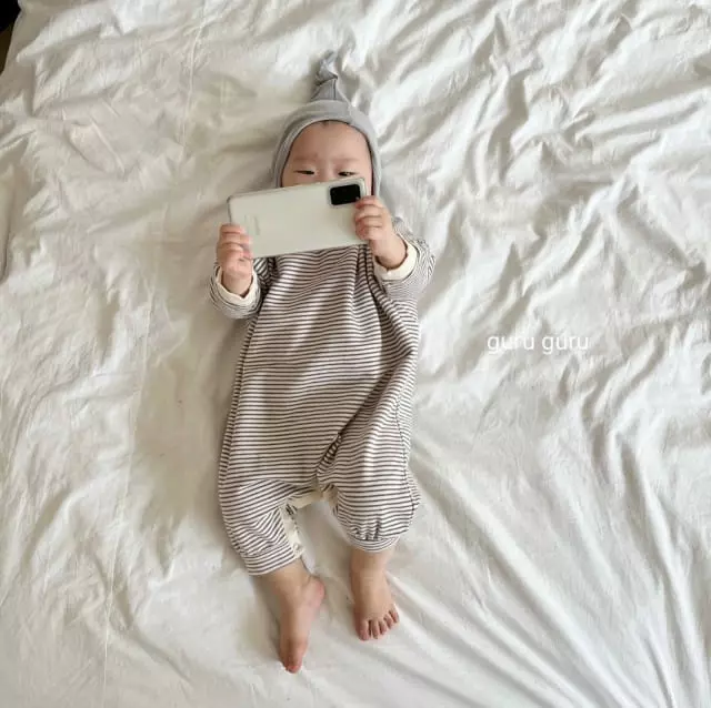 Guru Guru - Korean Baby Fashion - #babyboutiqueclothing - Stripes Box Bodysuit - 11