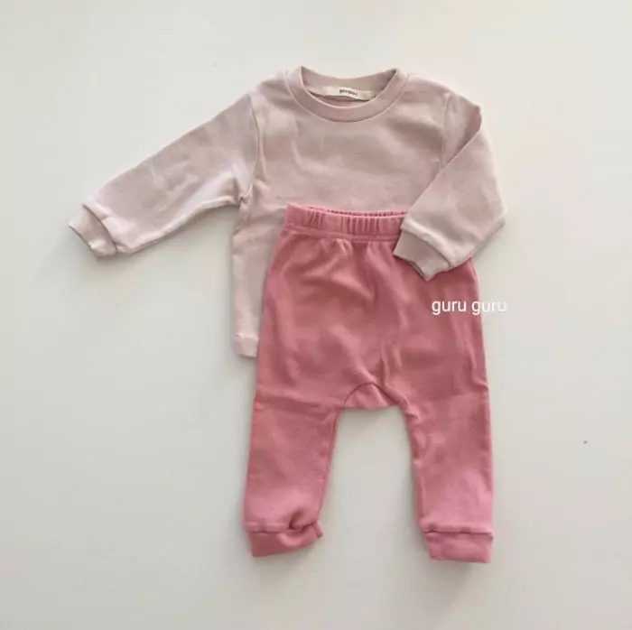 Guru Guru - Korean Baby Fashion - #babyclothing - Crayon Top Bottom Set - 2