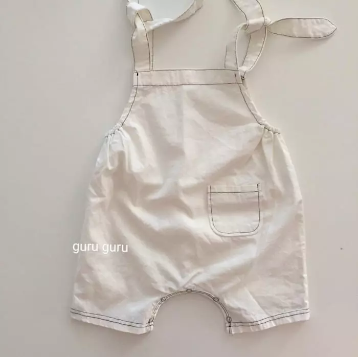 Guru Guru - Korean Baby Fashion - #babyclothing - Stitch Dungarees Pants - 4