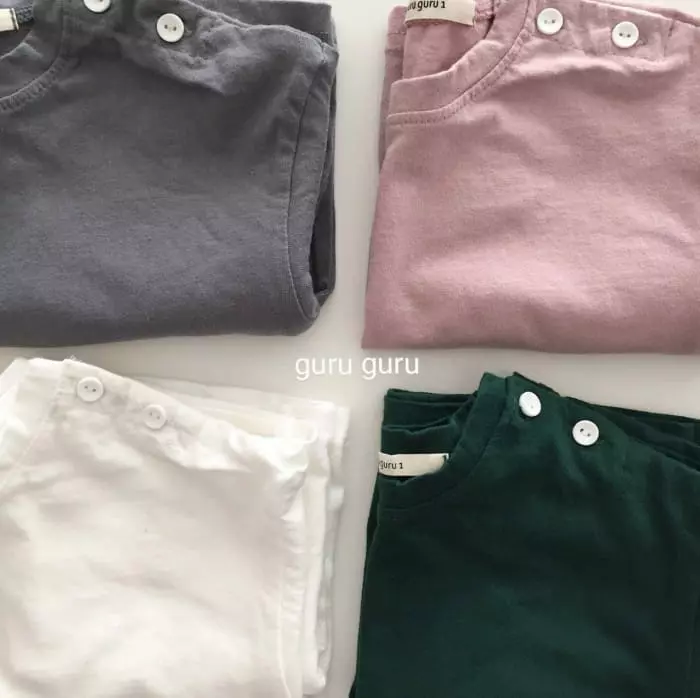 Guru Guru - Korean Baby Fashion - #babyfever - Button Tee - 12