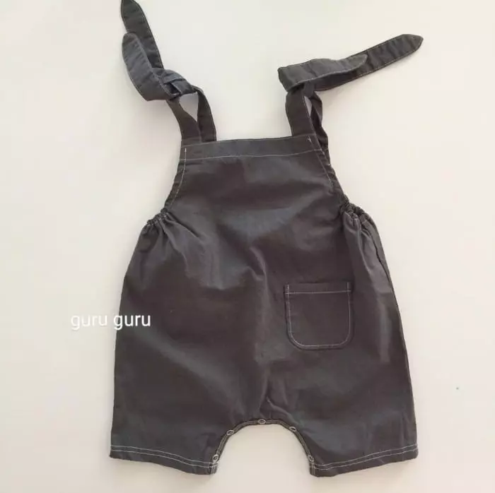Guru Guru - Korean Baby Fashion - #babygirlfashion - Stitch Dungarees Pants - 6