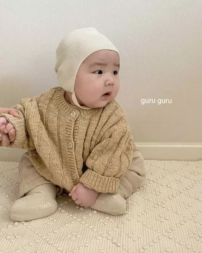 Guru Guru - Korean Baby Fashion - #babylifestyle - Popcorn Cardigan - 8