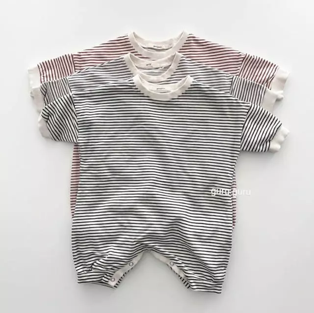 Guru Guru - Korean Baby Fashion - #babylifestyle - Stripes Box Bodysuit