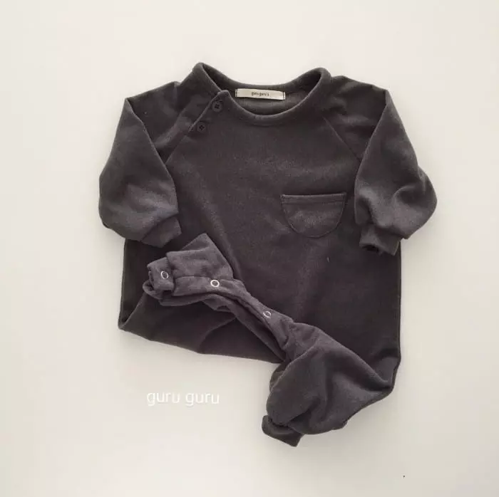 Guru Guru - Korean Baby Fashion - #babyoninstagram - Half Moon Bodysuit - 9