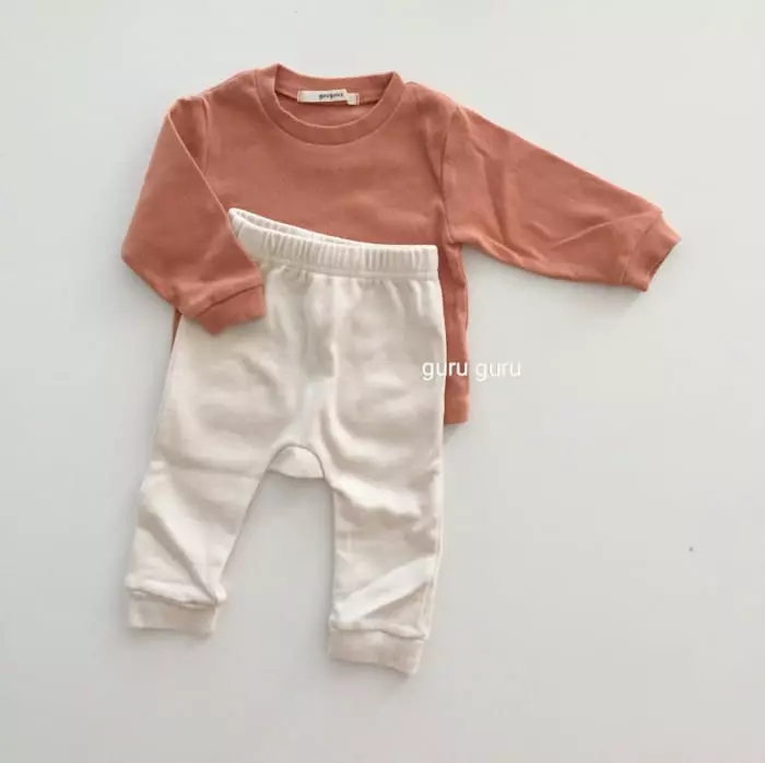 Guru Guru - Korean Baby Fashion - #babyootd - Crayon Top Bottom Set - 8