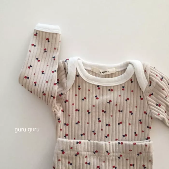 Guru Guru - Korean Baby Fashion - #babyootd - Bong Bong Top Bottom Set - 6