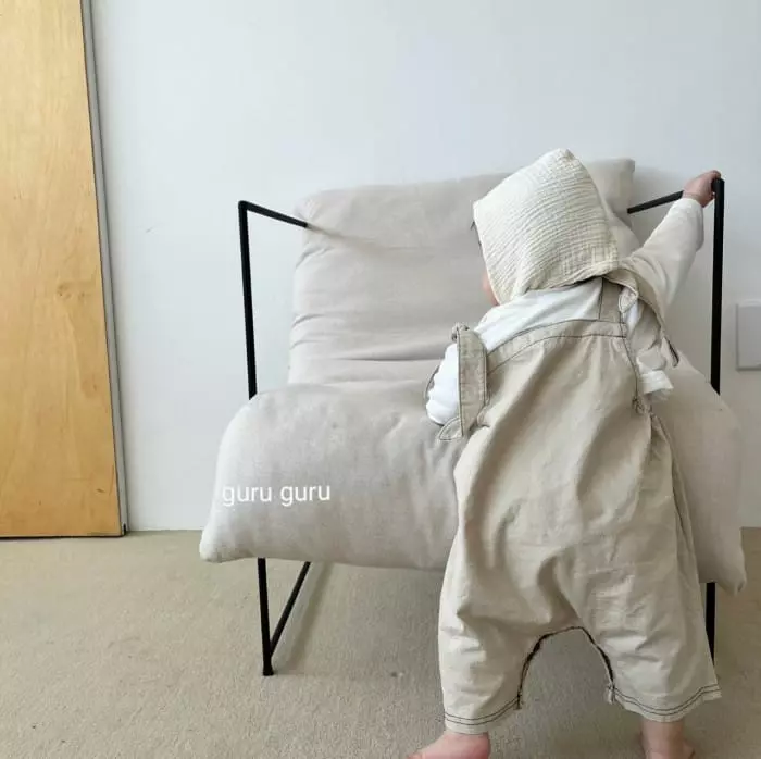 Guru Guru - Korean Baby Fashion - #babyoutfit - Stitch Dungarees Pants - 11