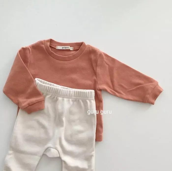 Guru Guru - Korean Baby Fashion - #babyoutfit - Crayon Top Bottom Set - 9
