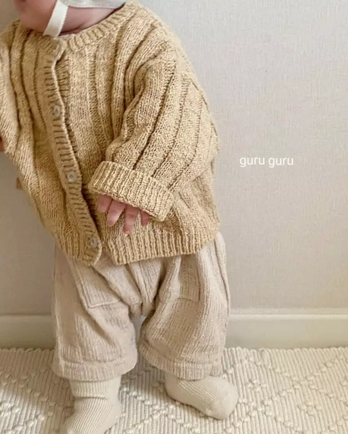 Guru Guru - Korean Baby Fashion - #babyoutfit - Popcorn Cardigan - 12