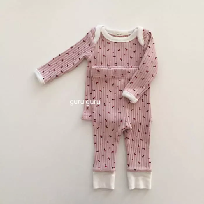 Guru Guru - Korean Baby Fashion - #babyoutfit - Bong Bong Top Bottom Set - 7