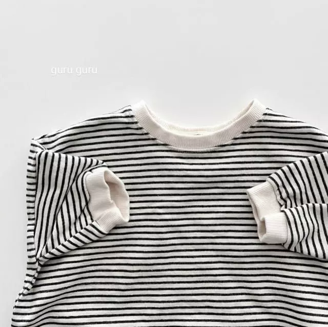 Guru Guru - Korean Baby Fashion - #babyoutfit - Stripes Box Bodysuit - 5
