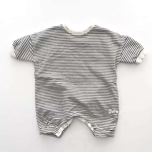 Guru Guru - Korean Baby Fashion - #babywear - Stripes Box Bodysuit - 6