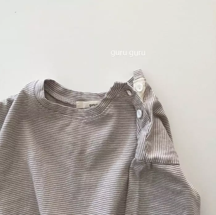 Guru Guru - Korean Baby Fashion - #onlinebabyboutique - Button Tee - 5