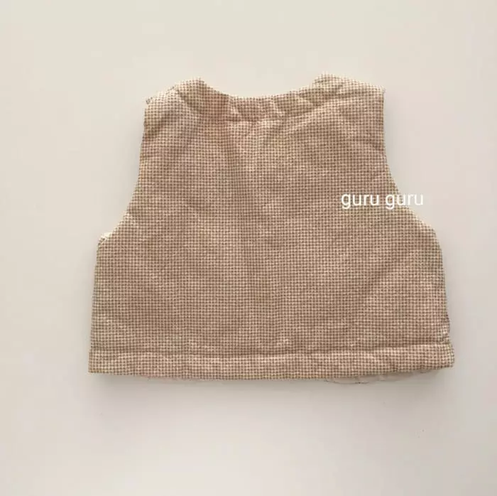 Guru Guru - Korean Baby Fashion - #onlinebabyboutique - Check Vest - 9
