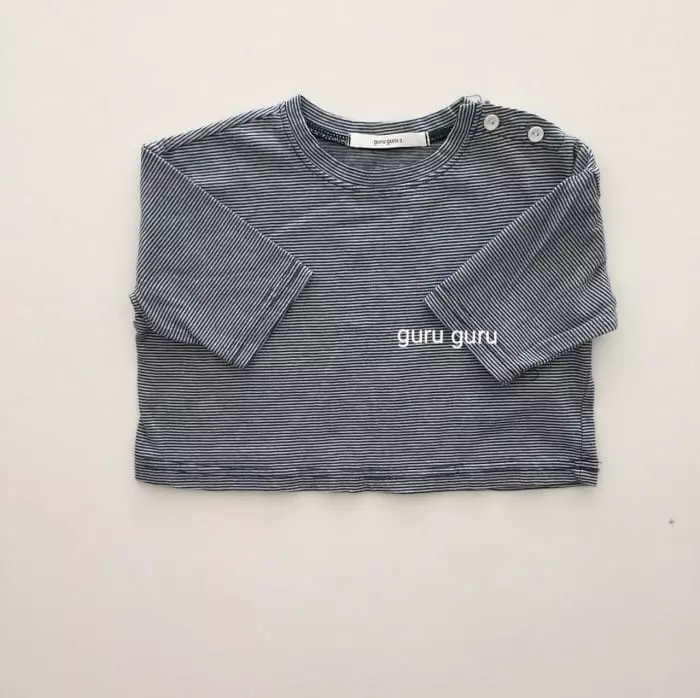 Guru Guru - Korean Baby Fashion - #onlinebabyshop - Button Tee - 6