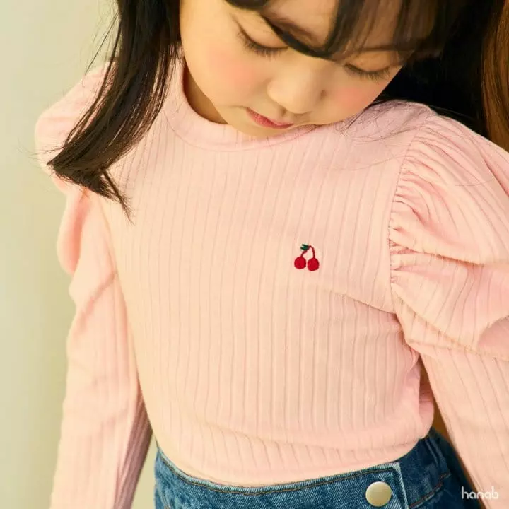 Hanab - Korean Children Fashion - #Kfashion4kids - Cherry Puff Tee - 6