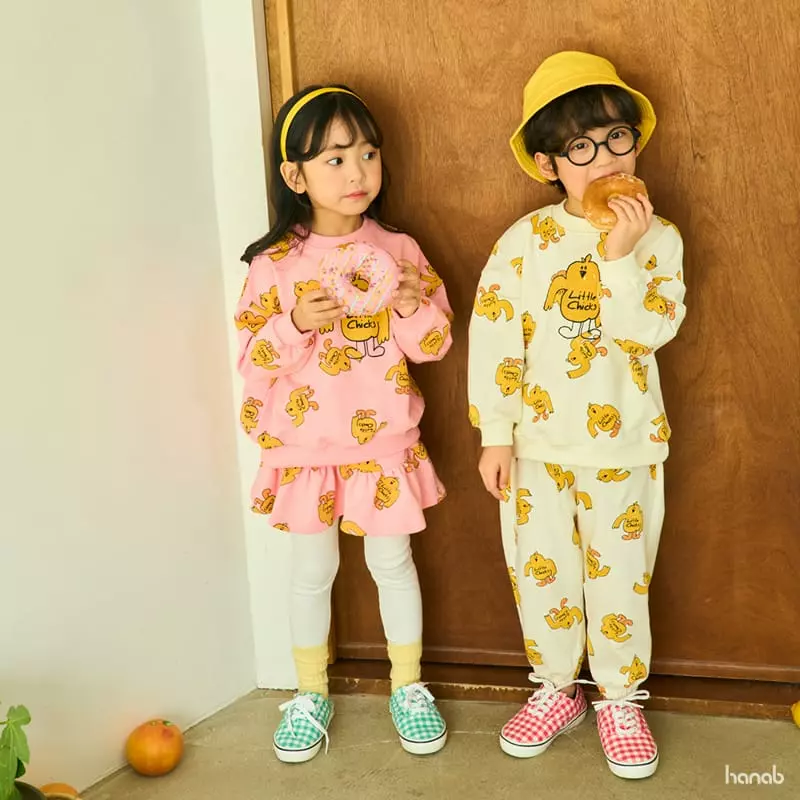 Hanab - Korean Children Fashion - #Kfashion4kids - Chick Top Bottom Set - 11
