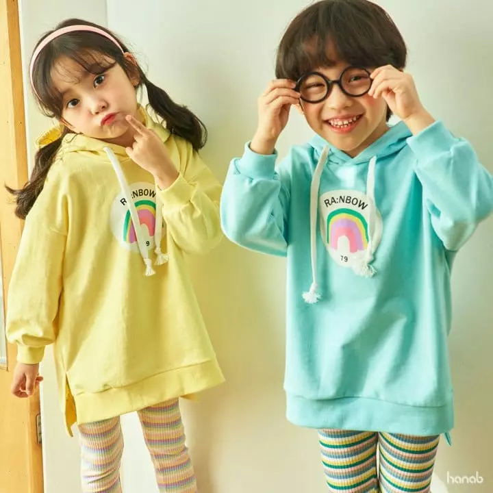 Hanab - Korean Children Fashion - #childofig - Rainbow Rib Top Bottom Set - 3
